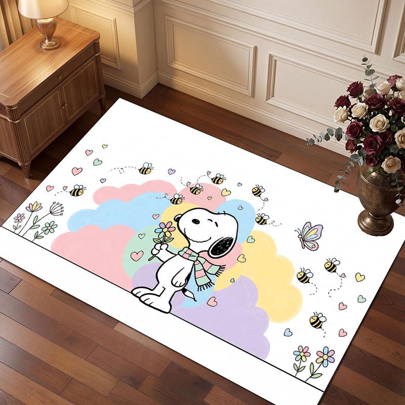 Snoopy Peanuts Rug Soft Thick Non Slip Floor Carpet for Bedroom Living Room Home Decor