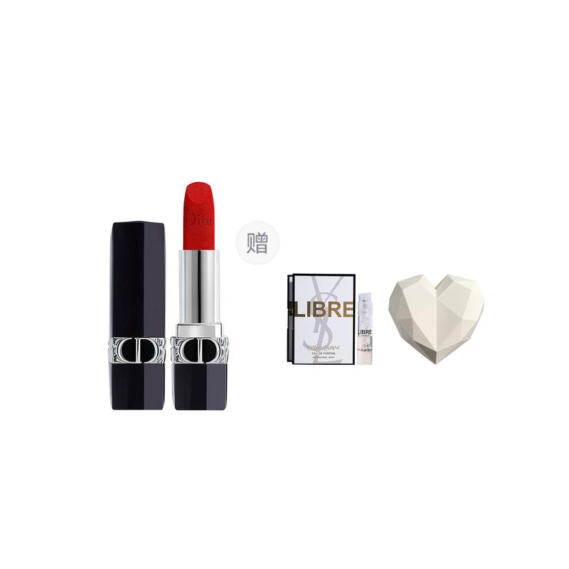 

DIOR Lipstick 999 Velvet (Formal Wear) comes with Eau de Liberty Experience Fragrance - White Angel синий
