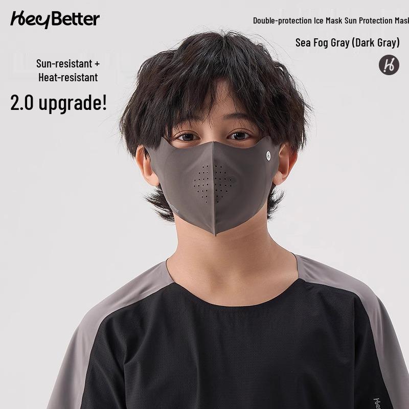 HeyBetter Kids UV Protection Breathable 3D Face Shield for Boys & Girls M: 6-12 Years (Breathable, Comfortable)