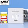 HAILE Network Cable Socket Dual Port Panel, Compatible with Telephone Information Modules - Universal 86 Panel.