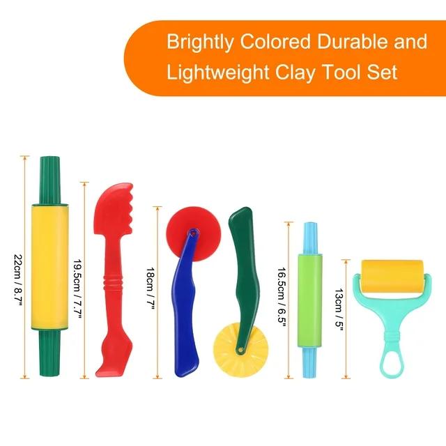 6-teiliges Set Kinder Bastelton Werkzeugset DIY Teig Modellierwerkzeug Set für Kinder Kleinkind Zufällige Farbe