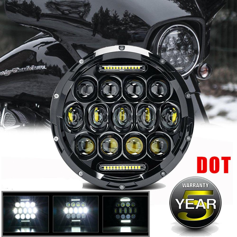 7 Inch Motorrad Scheinwerfer LED für Yamaha Harley Road King Jeep Wrangler Jk Led Scheinwerfer Cafe Racer Motorrad Zubehör