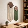 Tapiserie Mare Boho țesută de perete Artă de perete Modern Bohemian cu ciucuri realizată manual pentru Dormitor Sufragerie Cameră de copii Apartament Decor Acasă