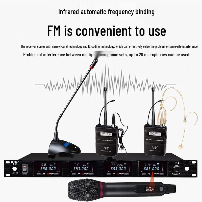 HuiDuART-200E Professional Wireless Conference Microphone System (CN version)