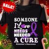 Alzheimers Awareness Shirt Noone Fight Alone Tribute For Alzheimers Fighte