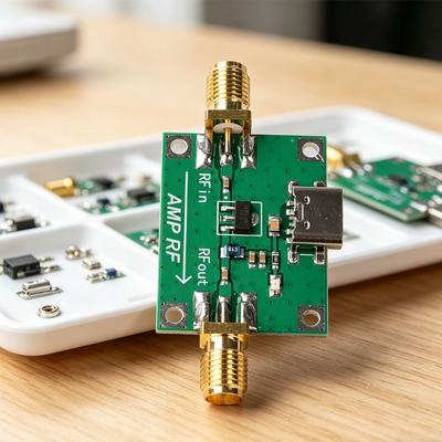 DC 5V 20dB Gain RF Module 5MHz-6GHz Frequency SBB5089 Chip RF Power Amplifier Front-End Module for Wireless Communication