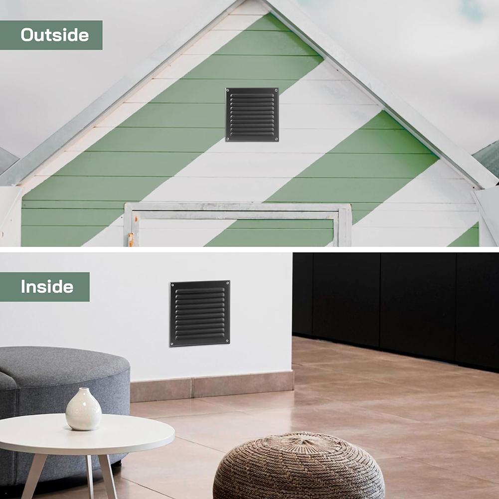 1Pc Air Vent 100-400mm Aluminum Louver Vent Grille Cover Square/rectangle Vent Insect Screen Cover For Kitchen Bathroom