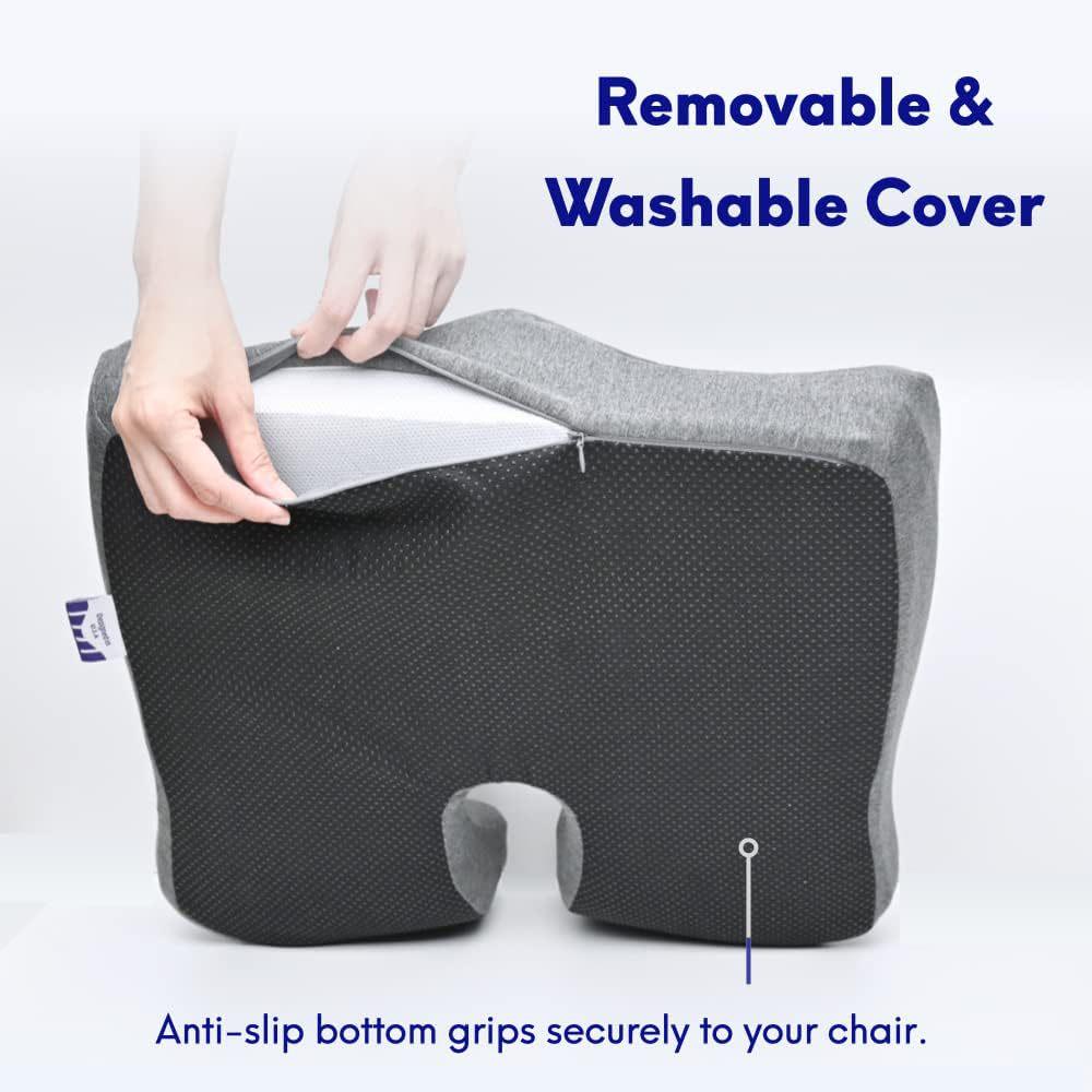 Ergonomic Memory Foam Lumbar Support Cushion for Long-Term Sitting and Posture Improvement