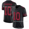 NFL 49ers Jimmy Garoppolo 10 Football Jersey Mens Sports Training Game Black