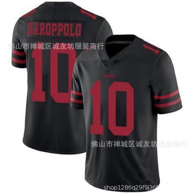 NFL 49ers Jimmy Garoppolo 10 Football Jersey Mens Sports Training Game Black