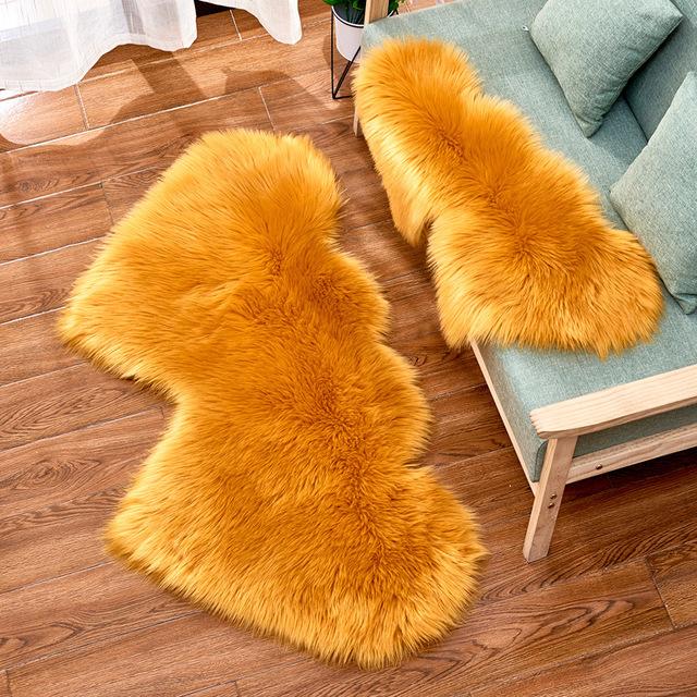 Fluffy Rug Fur Carpets For Living Room Home Decor Bedroom Kid Room Floor A Peach Heart Mat Decoration Salon Thicker Pile Rug 