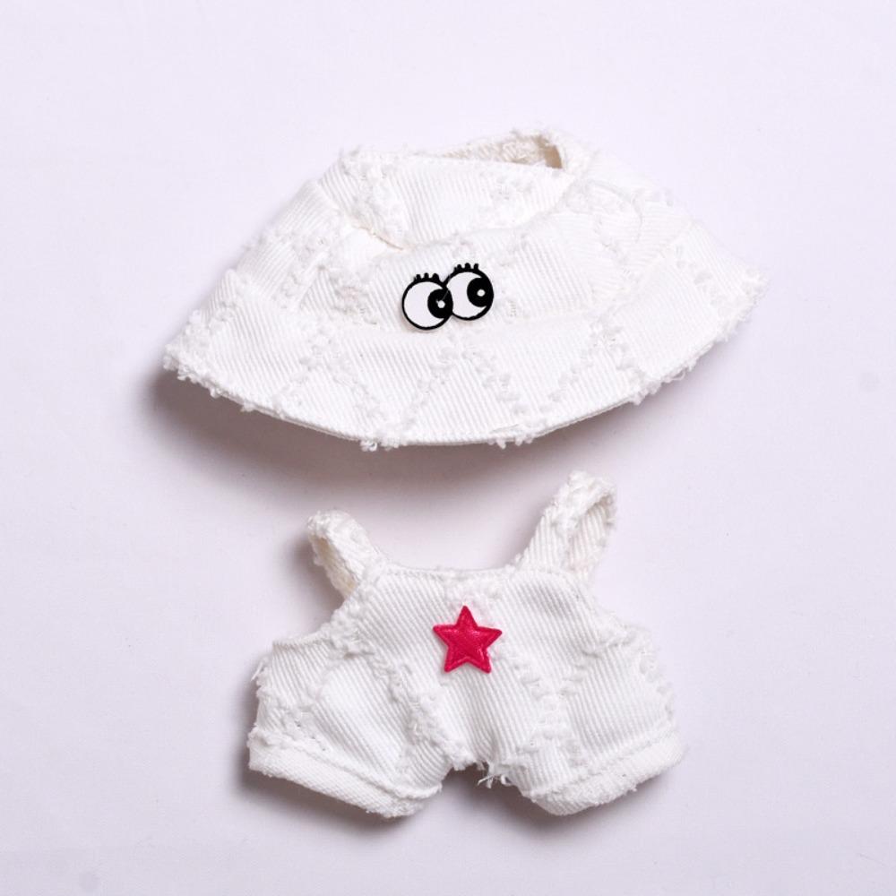 Big Eyes Labubu Time Doll's Clothes Two-piece Set 17cm Plush Dolls Clothes  Children Gift