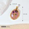 Multi Style Flower Charms For Jewelry Making Brass Gold-Plated Oil Drop Pendant Diy Jewelry Material