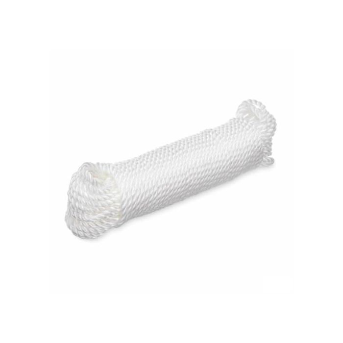 Corde à linge en plastique - BigBuy Home - 20 m - Blanc - 24 pièces - Résistant aux intempéries - Facile à installer