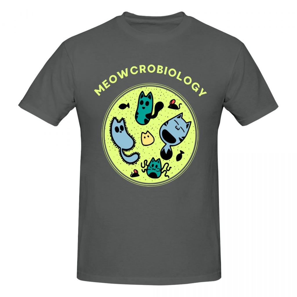 Funny Meowcrobiology Microbiology Science Cat Lover T Shirts Graphic Y2k Gifts Cotton Unisex Wounisex T Shirts Clothes