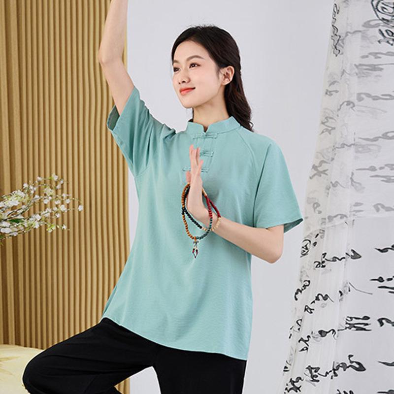 Letní oblek na Tai Chi a Zenový čaj 2025: Plus Size, Volný střih Meditační a buddhistické oblečení
