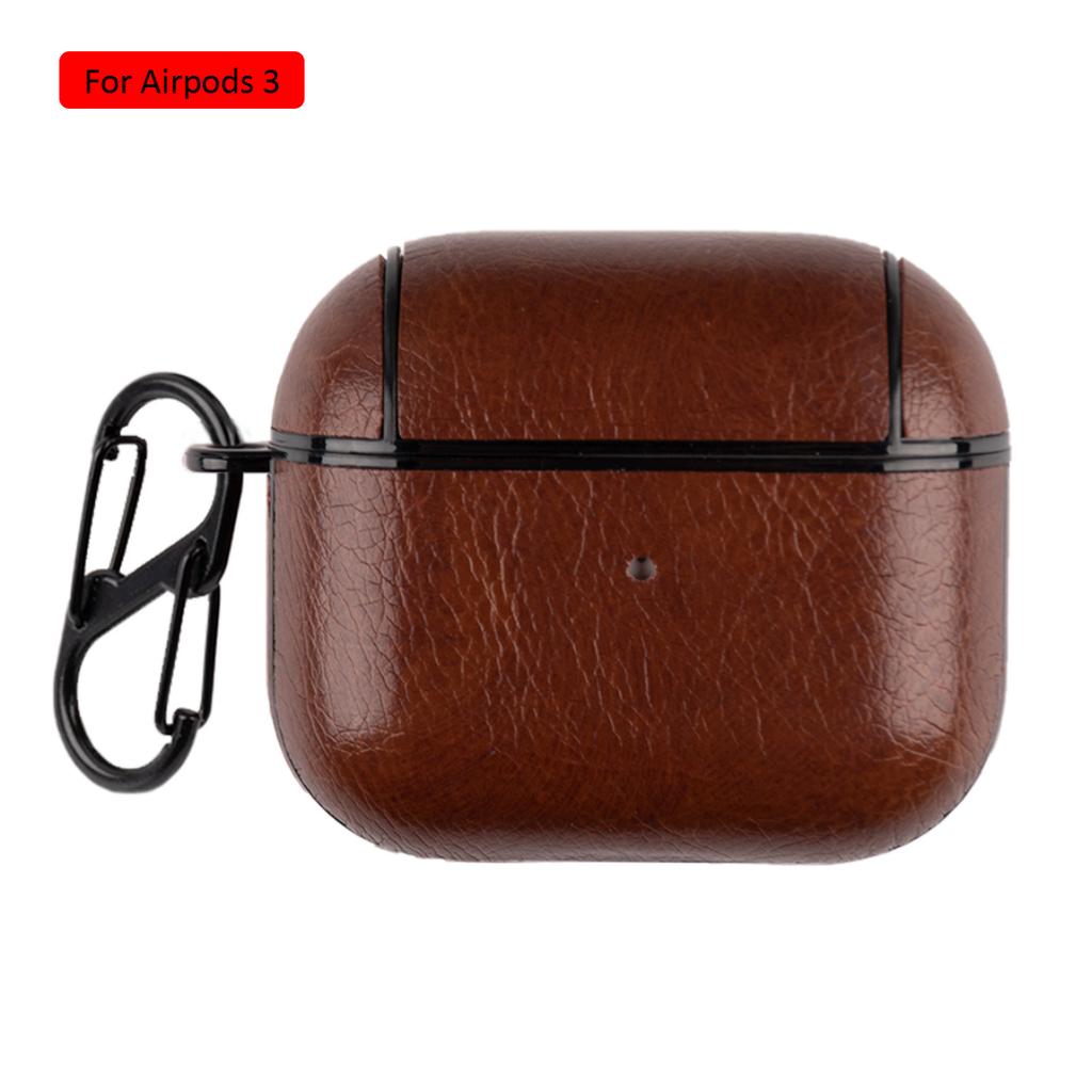 PU Leather Earphone Case For Apple Airpods 1 2 Business Man Headphone Case For Apple AirPods 3 Pro Protective Case With