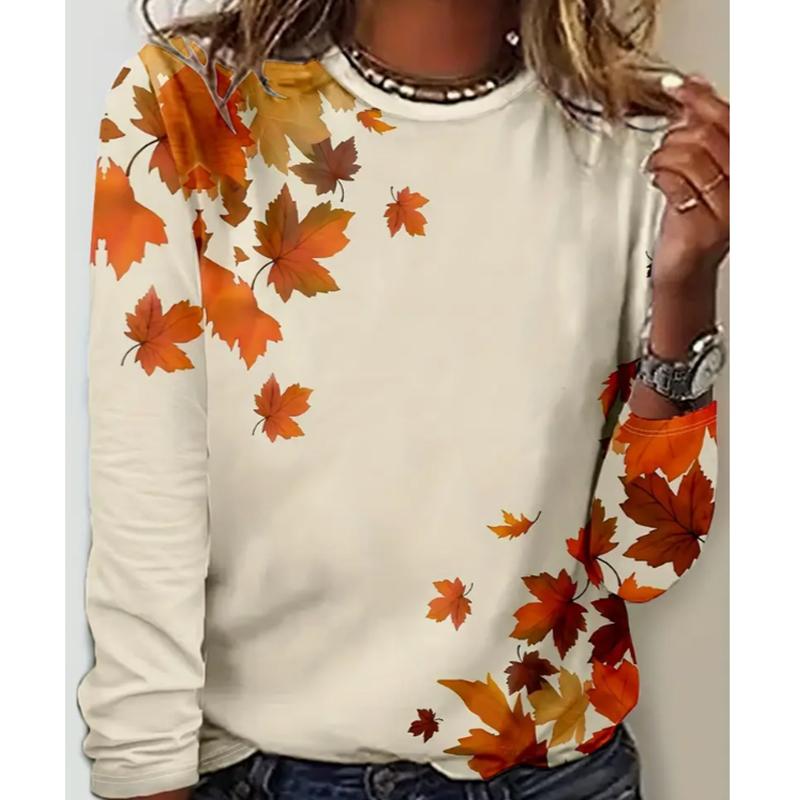 

2025 Осень и Зима Женский Новый Повседневный Топ с Круглым Вырезом и Длинным Рукавом 3D Ретро Узор 8XL бежевый