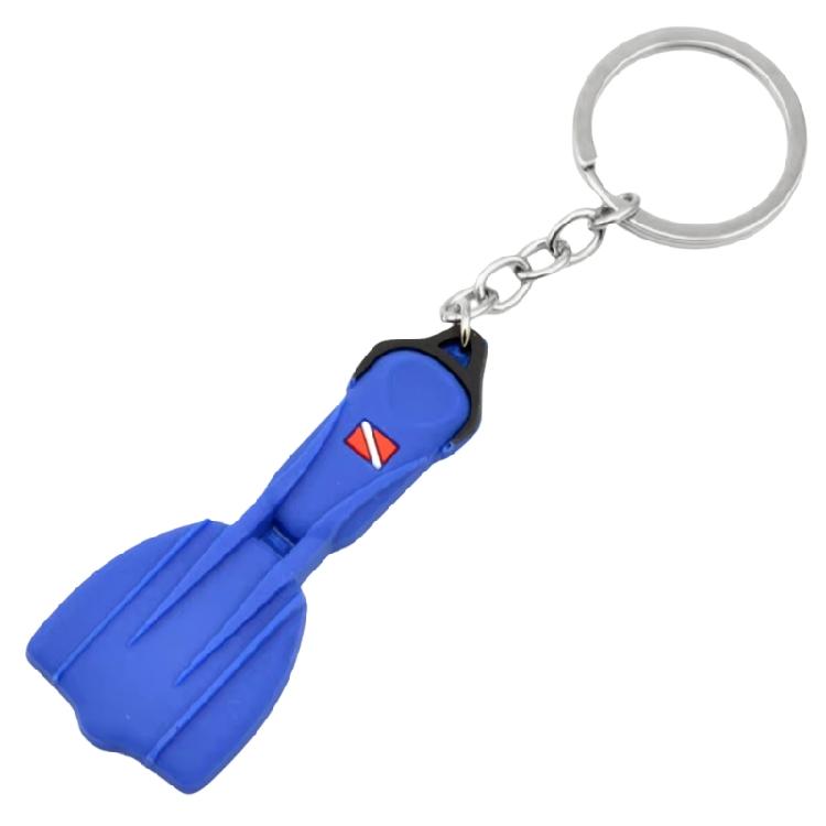 Scuba Diving Souvenir Keychain Unique Dive Fin Designs Keychain Accessory for Scuba Diving Fan and Adventurers