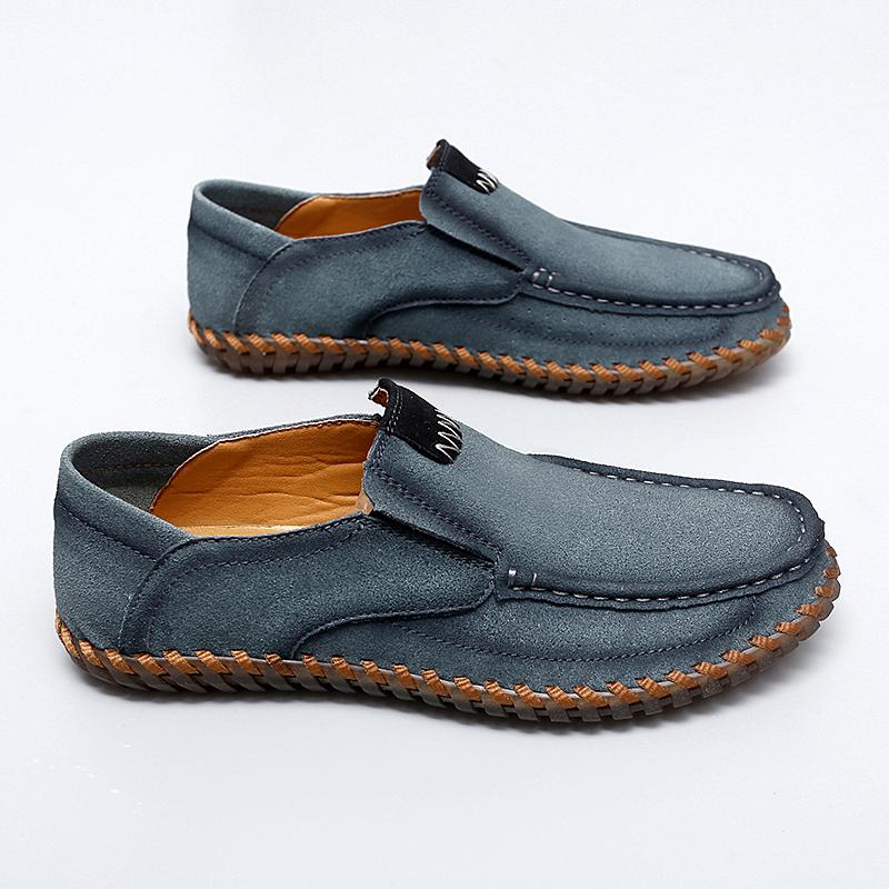 Men's Leather Casual Shoes Handmade Loafers Comfortable Men's Slip On Shoes Flat Moccasins Men's Sneakers