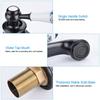 Floral Pattern Single Handle Mixer Tap Cold/Hot Water Faucet for Bathroom Basin Sink (Black)
