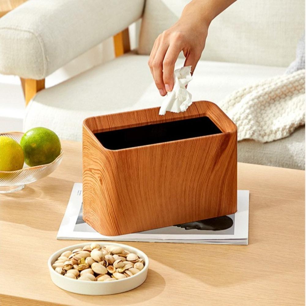 Square Desktop Narrow Trash Can Nordic Mini Wastebasket Waste Bin Countertop Trash Box  Kitchen