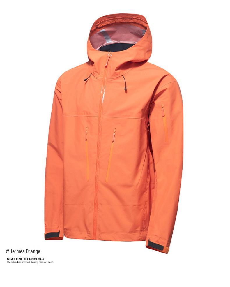 2025 New Men's and Women's Hooded Hard Shell Mountaineering Jacket - Spring/Autumn, Waterproof, Casual Style