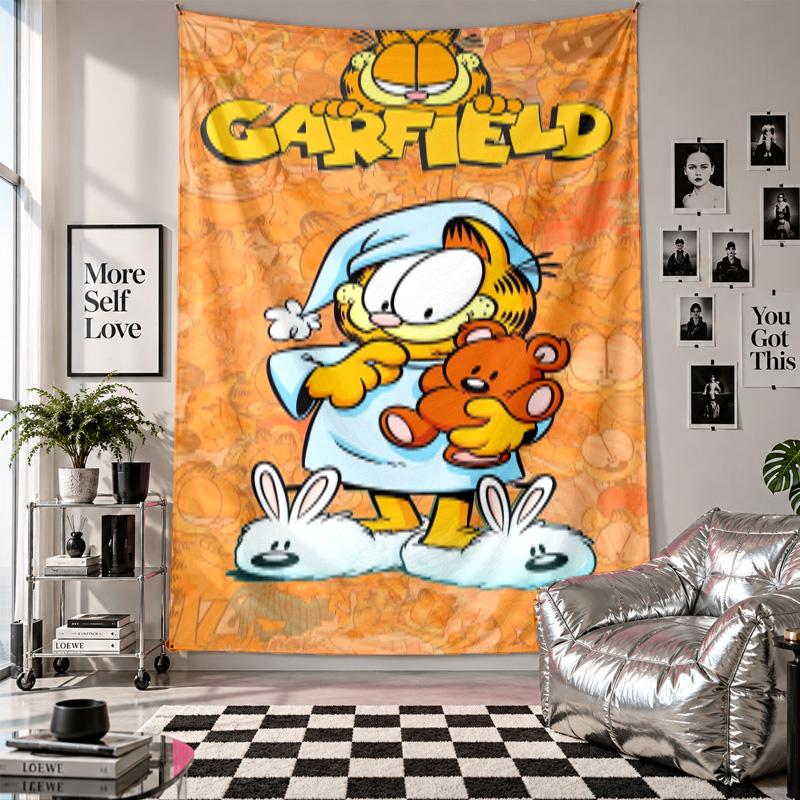 Wall TapestryGarfield Art Hanging Cloth Decorative Background Cover for Room Decoration