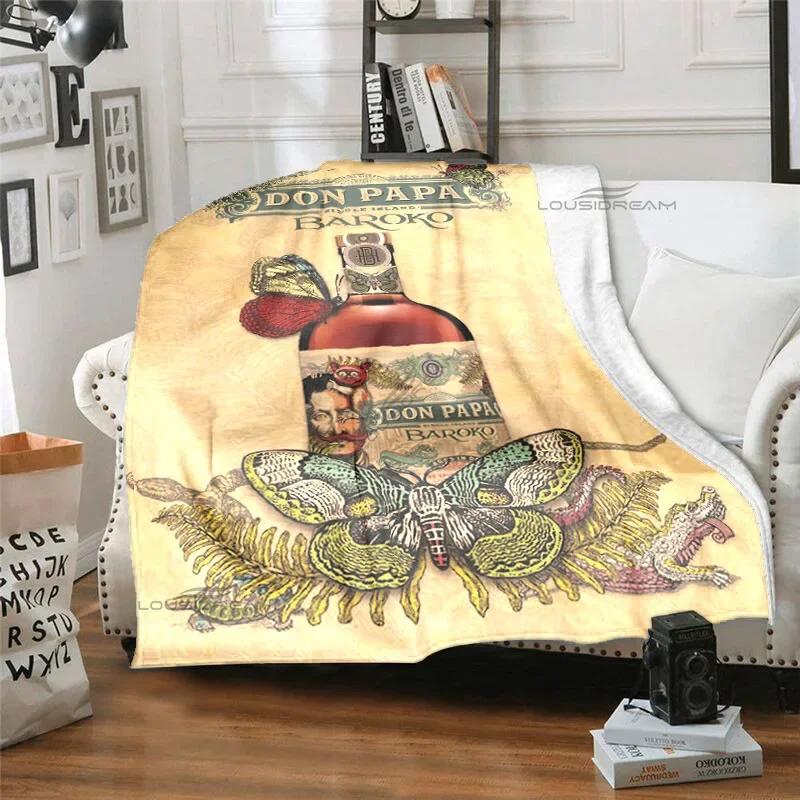 

Don Papa Rum Wine Art Patterns Blanket Animals Flannel Blanket Cosy Lazy Couch Cover Blanket Super Soft Sheet Mattresses 30x40in