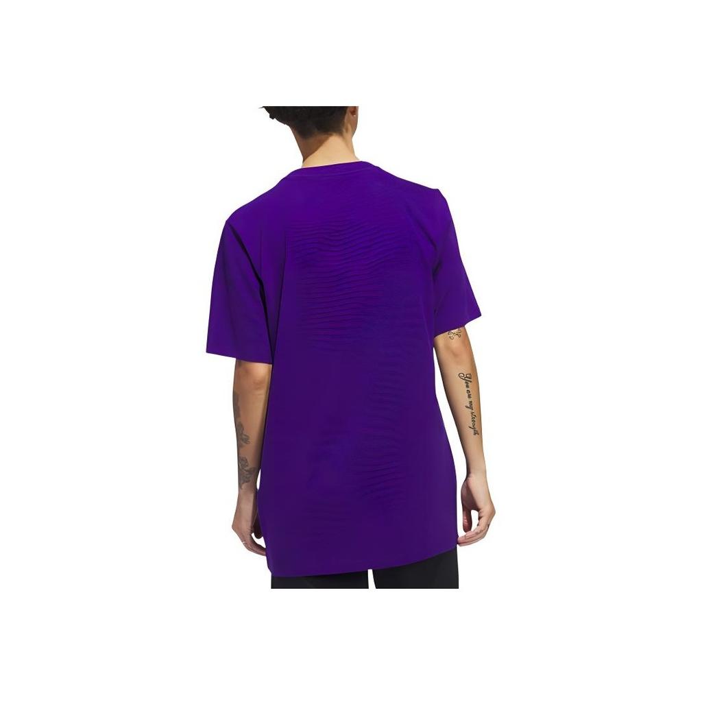 Adidas Originals Loose Fit Crew Neck Short Sleeve Regular T-Shirt Men Tops Purple IS2660