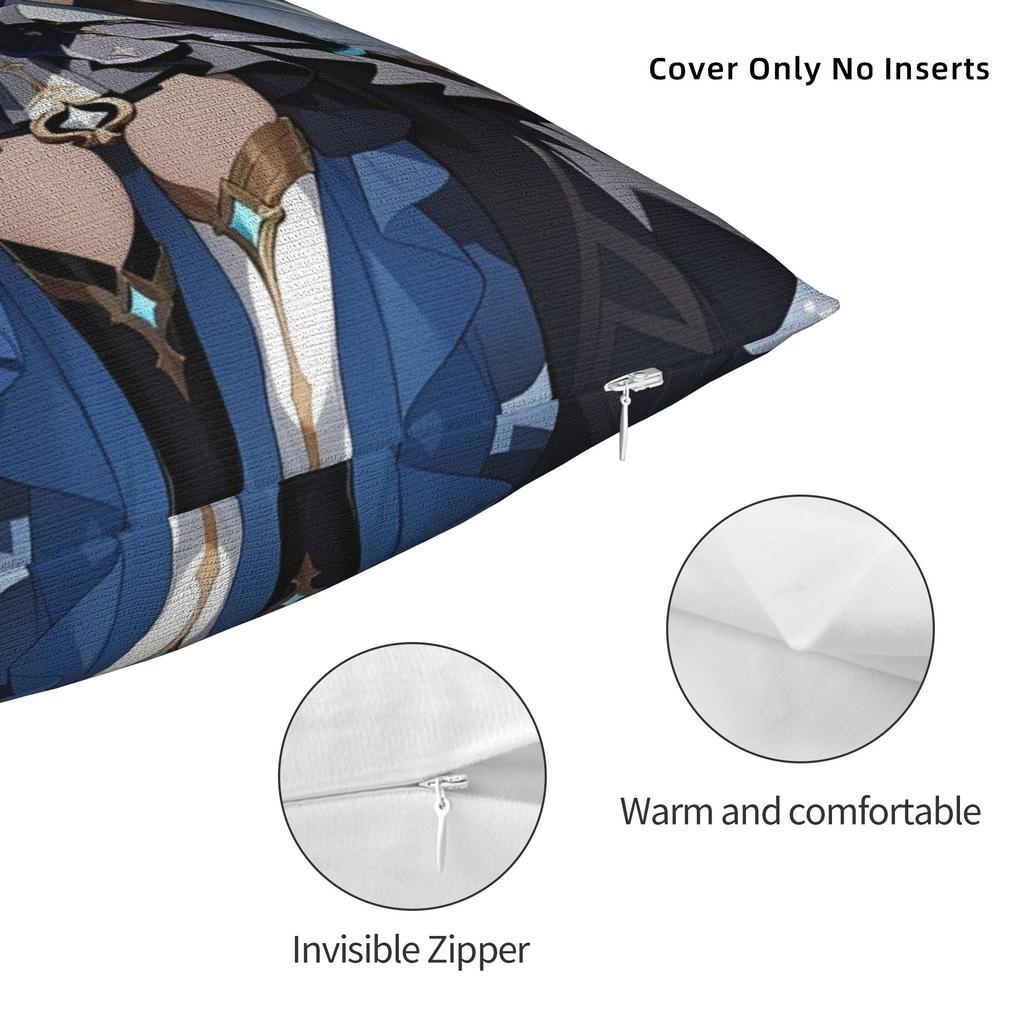 genshin impact game Pillow Cover Merchandise Printing Cushion Cover Decor Throw Pillow Case Cover Home Multi Size