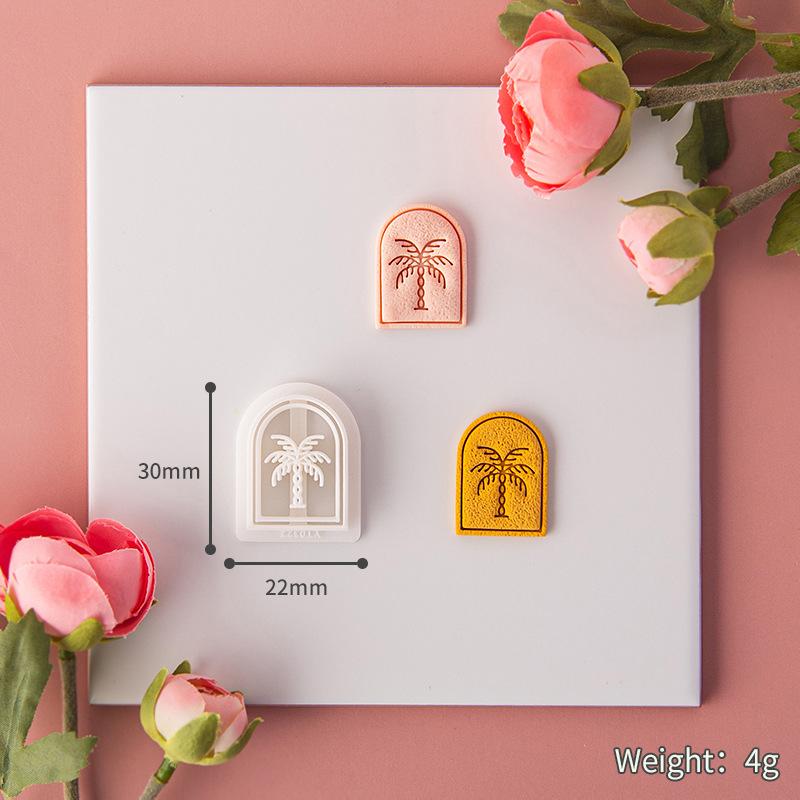 Sunset By The Sea Polymer Clay Cutters Diy Embbossed Making Pottery Clay Earrings Jewelry Pendant Tools