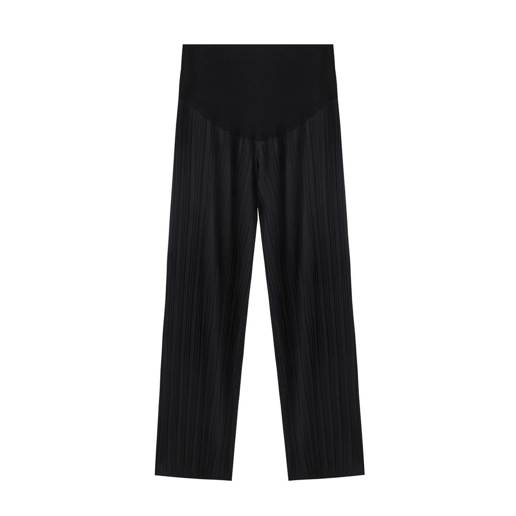 New Summer Pleated High Waist Floor-Length Wide-Leg Pants