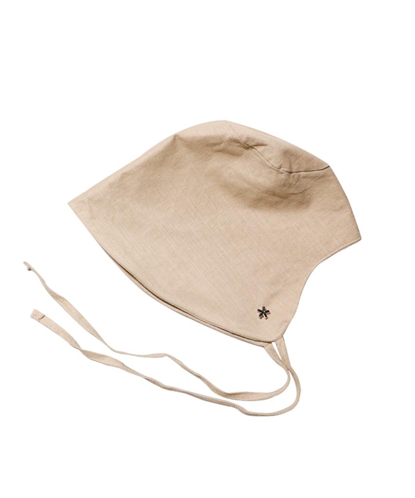 Elkebeullum Blossom Linen Beige Bonnet Hat