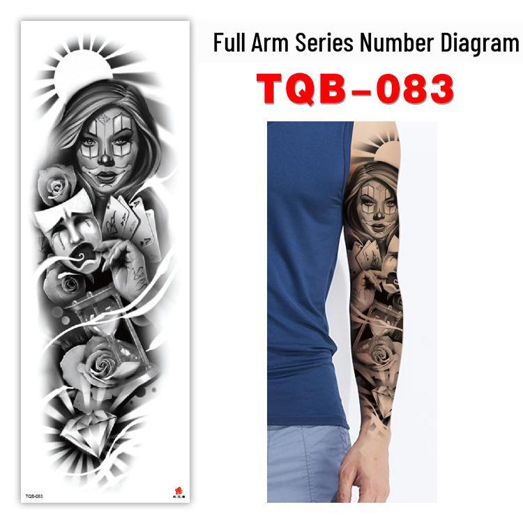 Waterproof Full Arm Customizable Big Flower Tattoo Stickers - TQB081-100