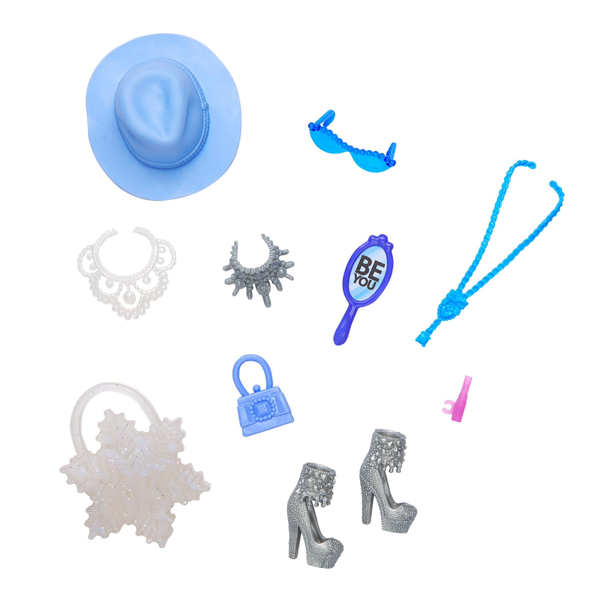 Набор модных аксессуаров Barbie «Стиль для прогулки», Набор аксессуаров для кукольного домика, для ролевых игр, Возраст 3+, Разноцветный, HWV75