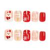 Santa Claus & Snowflake Candy Cane Press-On Fake Nails for Autumn & Winter
