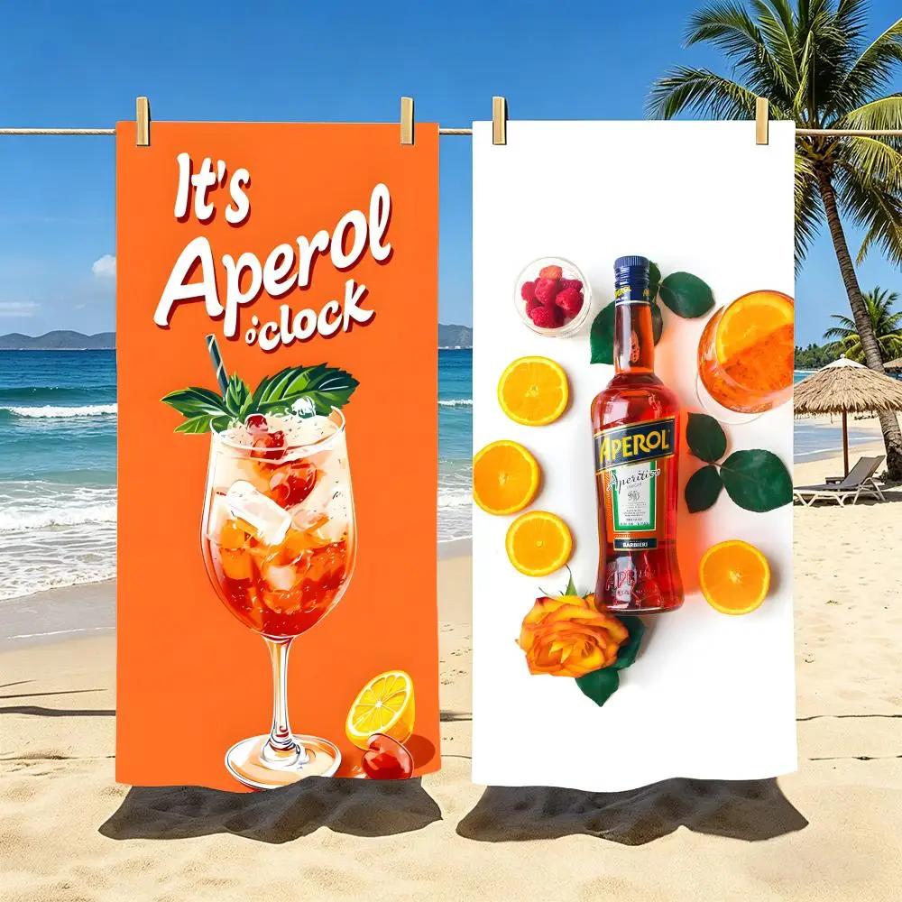 Wind A-AperoolS Orangee Art Towel Towel Soft Pool Gift For Travel Gym Shower Cool Camping Quick Dry Sports  Large Beach Towel
