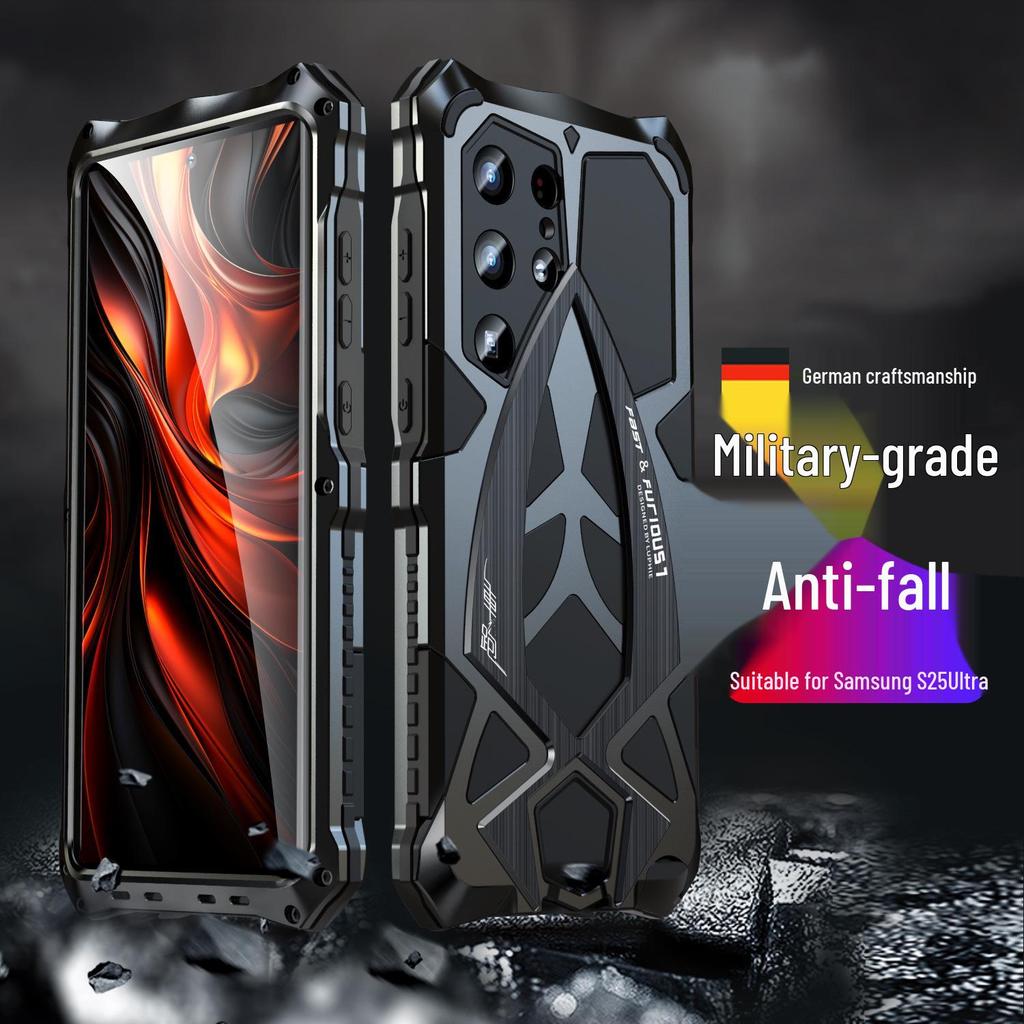 Samsung S25 Ultra Stoßfeste Metall-Handyhülle - Feuchtigkeitsgeschützt, Trendiges Design, Schützende Hülle