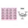 Cross-border European and American Style Flared Lashes, 14 Pairs of Thick, Curled, Naturally Three-dimensional One-piece Lashes