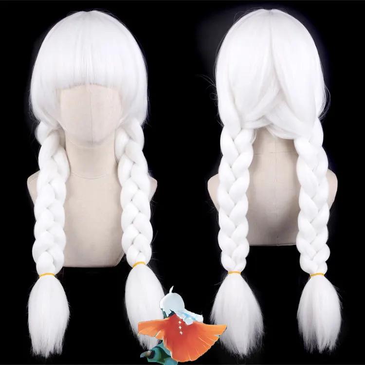 Sky Light Awaits Parrucca Personaggio Anime Cartone Animato Cosplay Lolita Capelli Bianchi Figli della Luce Daleth Costume di Halloween