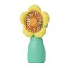 Ventilatore da scrivania a forma di fiore ricaricabile USB, Ventilatore portatile a mano per la casa
