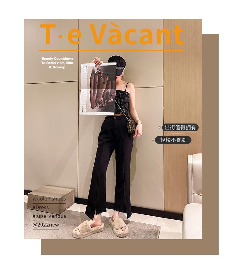 Інтернет-знаменитості Мао Мао тапочки жіночі осінньо-зимові капці 2024 року, нові інтернет-знаменитості супер вогняна фея вітер плоский підошва нішеві бавовняні тапочки