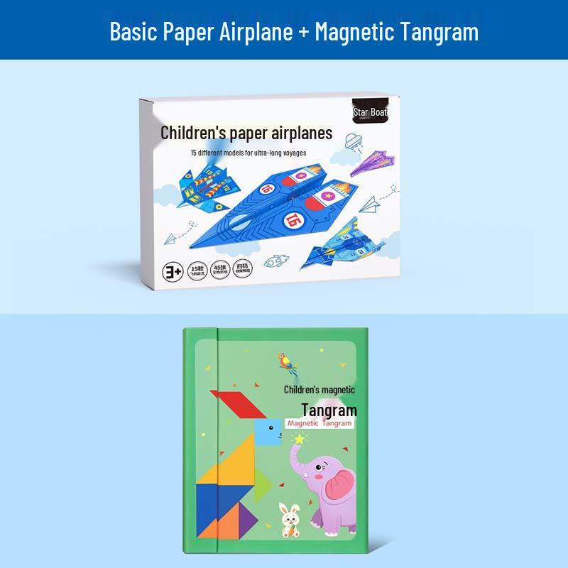 Kids' Paper Airplane Folding Set: Educational DIY Flyers for Outdoor Fun and Competitions
