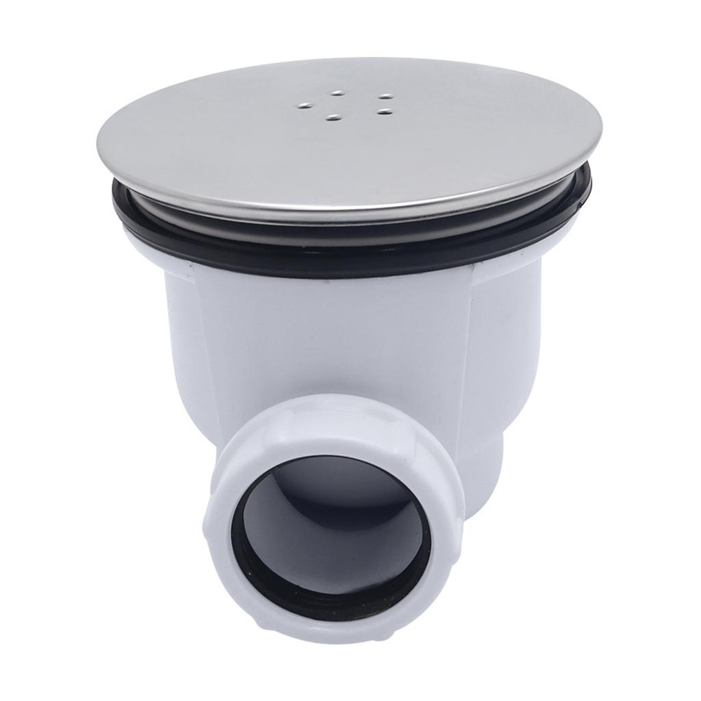 Low Profile Shower Drain Trap Replacement Bathroom Tray Waste Drain Trap Shower Base Drain for Side Outlet Drain