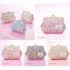 Cosmetic pouch with Hello cute for floral pattern makeup made in Japan Picking clasp, Kitty, Sanrio, Character, Liberty, adults, pouch, stylish,