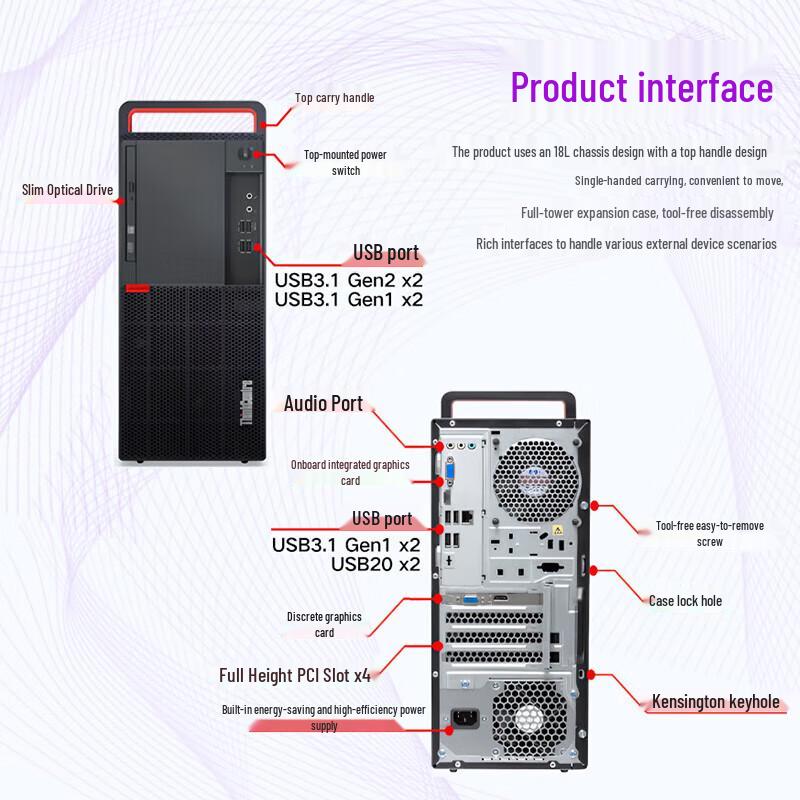 Lenovo Kaitian M630Z Xinchuang Commercial Desktop PC (CN version)