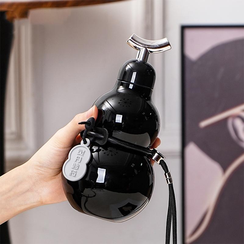 1Pc Gourd  Cup Stainless Steel Portable Kettle High Quality Large Capacity Drinking Utensils Light Luxury High Sense A1