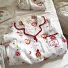 New Shell Edge Apple Koala Pajamas Women's Short-sleeved Shorts Cardigan Lace Two-piece Set Women's Casual Loungewear