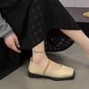 Retro Fashion Mary Jane Single Shoes - Women's  Spring New Style Square Toe Versatile Low Heel Leather Shoes. Sizes 35-43